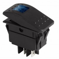 Выключатель клавишный синий 12V 35А (4с) On-Off Rexant