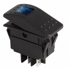 Выключатель клавишный синий 12V 35А (4с) On-Off Rexant