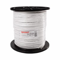 Кабель видеонаблюдения КВК-В-2 D=2 x 0.75 мм2 Rexant, белый, 200 м