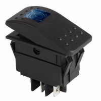 Выключатель клавишный синий 24V 35А (4с) On-Off Rexant