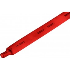 Термоусадочная трубка 8.0 мм / 4.0 мм Rexant, красная, 1 м