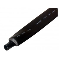 Термоусадочная трубка 20.0 мм / 10.0 мм Rexant, черная, 1 м