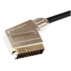 Шнур SCART - SCART 21pin 5 мм GOLD металл Rexant, премиум, 3 м