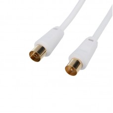 Шнур ТВ(штекер) - ТВ(гнездо) Rexant, белый, 7 м