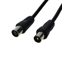 Шнур ТВ(штекер) - ТВ(гнездо) Rexant, черный, 10 м