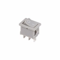 Выключатель клавишный серый 250V 6A (3c) On-On Mini (RWB-202, SC-768)