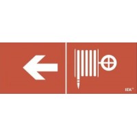 Самоклеящаяся этикетка "Пожарный кран/стрелка налево" (LPC10-1-24-09-PKNAL)
