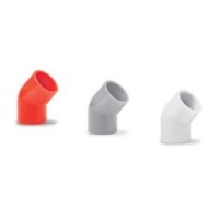 Поворот 45гр. АБС белый Ecoplast 49225-10W (10 шт)