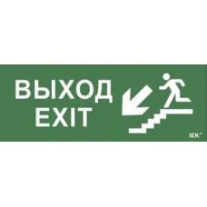 Самоклеящаяся этикетка "Выход/лестница вниз/фигура" (LPC10-1-24-09-VLVNF)