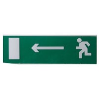 Сменное табло "Направление к эвакуационному выходу налево" зеленый фон для "Топаз" (SQ0349-0213)