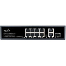 Коммутатор Ethernet PoE нeуправляемый TS1000-8TP2G1S-W TELSAR (120Вт)
