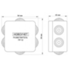 Разветвитель интерфейса RS-485 ПР-12 IP55 (исполнение 2х12, на дин-рейку) DS1-R-0212.1