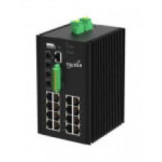 Коммутатор Ethernet PoE+ промышленный L2+ TS3310MI-16TP4X-D TELSAR (240Вт/370Вт)