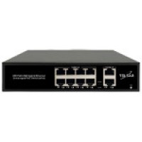 Коммутатор Ethernet PoE нeуправляемый TS100-8FP2G-H TELSAR (150Вт)