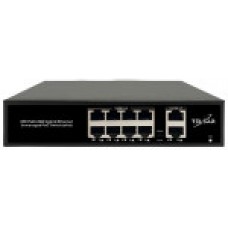 Коммутатор Ethernet PoE нeуправляемый TS100-8FP2G-H TELSAR (150Вт)