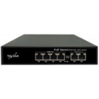 Коммутатор Ethernet PoE нeуправляемый TS100-4FP2F-N TELSAR (65Вт)
