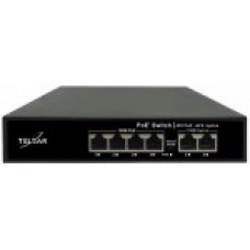 Коммутатор Ethernet PoE нeуправляемый TS100-4FP2F-N TELSAR (65Вт)