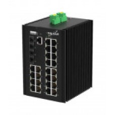 Коммутатор Ethernet PoE++ промышленный L2+ TS3310MI-24TP4S-4BT TELSAR (240Вт/370Вт)