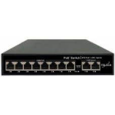 Коммутатор Ethernet PoE нeуправляемый TS100-8FP2F-N TELSAR (120Вт)