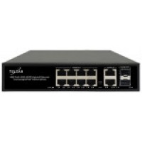 Коммутатор Ethernet PoE нeуправляемый TS1000-8TP2G2S-H TELSAR (150Вт)