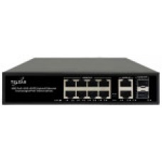 Коммутатор Ethernet PoE нeуправляемый TS1000-8TP2G2S-H TELSAR (150Вт)