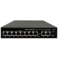 Коммутатор Ethernet PoE нeуправляемый TS100-8FP2G1S-N TELSAR (120Вт)