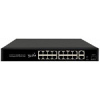 Коммутатор Ethernet PoE нeуправляемый TS100-16FP2G1S-H TELSAR (300Вт)