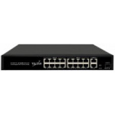 Коммутатор Ethernet PoE нeуправляемый TS100-16FP2G1S-H TELSAR (300Вт)
