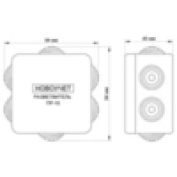 Разветвитель интерфейса RS-485 ПР-10 IP55 (исполнение 2х10, на дин-рейку) DS1-R-0210.1