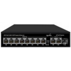 Коммутатор Ethernet PoE нeуправляемый TS100-8FP2G1S-W TELSAR (120Вт)