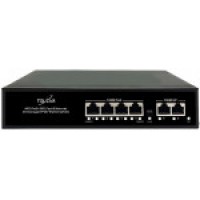 Коммутатор Ethernet PoE нeуправляемый TS100-4FP2F-H TELSAR (78Вт)