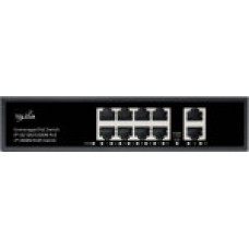 Коммутатор Ethernet PoE нeуправляемый TS1000-8TP2G-W TELSAR (150Вт)