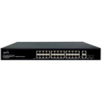 Коммутатор Ethernet PoE нeуправляемый TS1000-24TP2G2S-W TELSAR (320Вт)