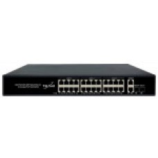 Коммутатор Ethernet PoE нeуправляемый TS1000-24TP2G2S-N TELSAR (320Вт)