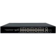 Коммутатор Ethernet PoE нeуправляемый TS100-24FP2G2S-N TELSAR (300Вт)