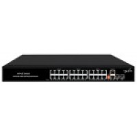 Коммутатор Ethernet PoE нeуправляемый TS100-24FP2G2S-W TELSAR (300Вт)