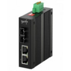Медиаконвертер промышленный 2*1 Гбит/с PoE, SMF 20км 2*SC TS-MC10G-2TP1S-SC20-SM-E TELSAR