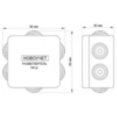 Разветвитель интерфейса RS-485 ПР-8 IP55 (исполнение 4х8, на дин-рейку) DS1-R-0408.1