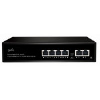 Коммутатор Ethernet PoE нeуправляемый TS100-4FP2F-W TELSAR (65Вт)
