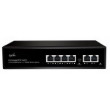 Коммутатор Ethernet PoE нeуправляемый TS100-4FP2F-W TELSAR (65Вт)