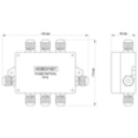 Разветвитель интерфейса RS-422/485 ПР-8 IP65 (исполнение 2) WS2-R-0805.1