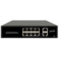 Коммутатор Ethernet PoE нeуправляемый TS100-8FP2F-H TELSAR (150Вт)