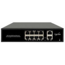 Коммутатор Ethernet PoE нeуправляемый TS100-8FP2F-H TELSAR (150Вт)