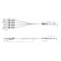 Кабель AOC Breakout QSFP в 4*SFP+ 3м - TS-Q40-4S10-BAOC-3M TELSAR
