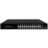 Коммутатор Ethernet PoE нeуправляемый TS100-16FP2G1S-W TELSAR (300Вт)