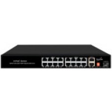 Коммутатор Ethernet PoE нeуправляемый TS100-16FP2G1S-W TELSAR (300Вт)