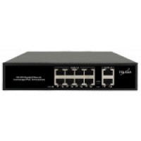 Коммутатор Ethernet PoE нeуправляемый TS1000-8TP2G-H TELSAR (150Вт)