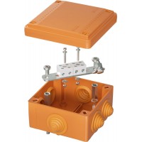 Коробка монтажная FSB11404 пластиковая FS с каб. вводами и клеммниками, IP55,100х100х50мм, 4р, 450V,6A, 4мм.кв