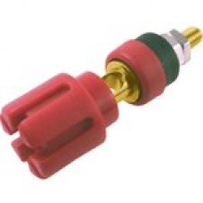 CL159721A, Гнездо, "банан" 4мм, 30А, 60ВDC, 48мм, красный, позолота, -20-80°C